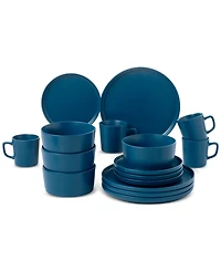 Lorren Home Trends Blue 16-Pc. Dinnerware Set, Service for 4