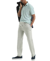 Nautica Men's Short Sleeve Striped Performance Golf Polo Shirt
