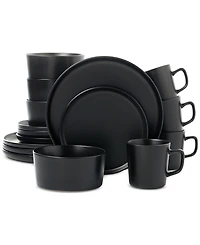 Lorren Home Trends Black 16-Pc. Dinnerware Set, Service for 4