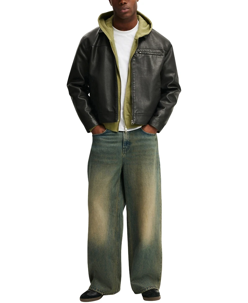 Cotton On Men's Cropped Zip Up Hoodie
