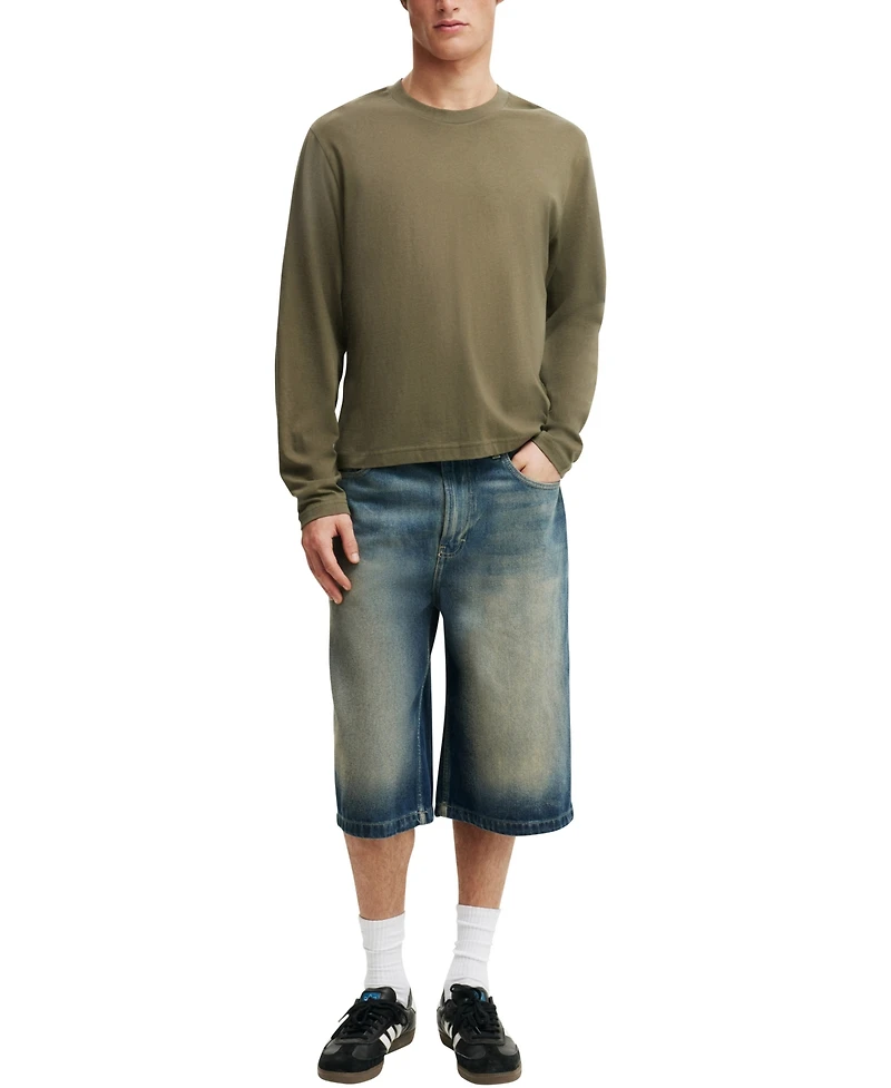 Cotton On Men's Cropped Fit Long Sleeve T-Shirt