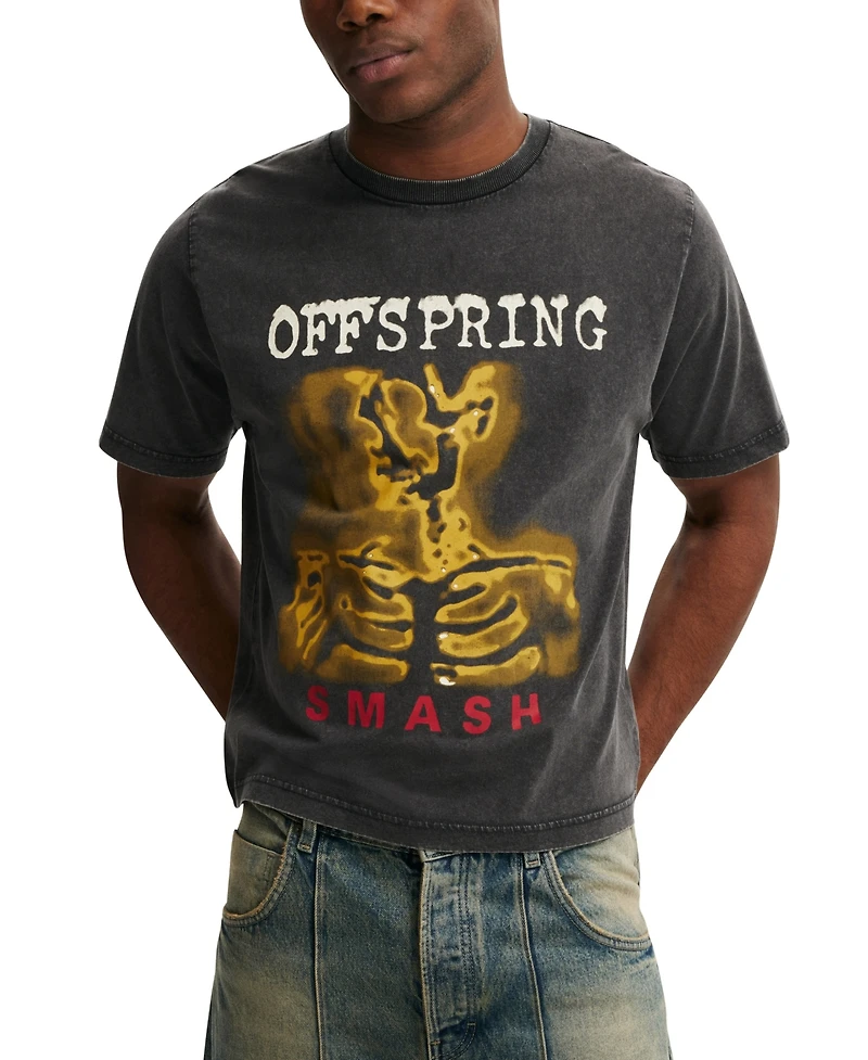 Cotton On Men's Cropped Fit Music T-Shirt