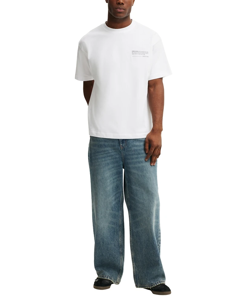 Cotton On Men's Box Fit Text T-Shirt