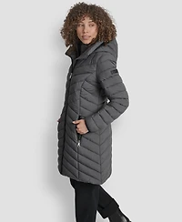 Dkny Women's Bibbed Packable Puffer Coat