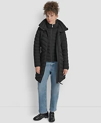 Dkny Women's Bibbed Packable Puffer Coat