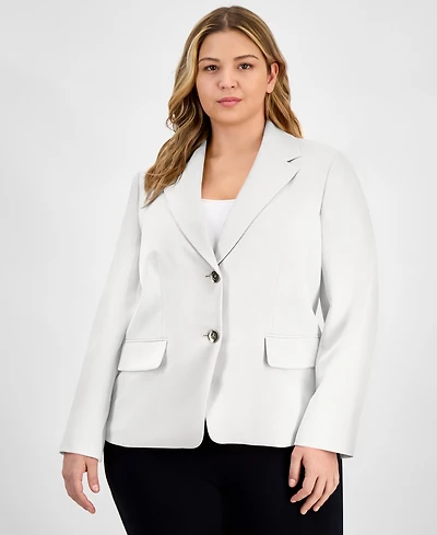 Kasper Plus Size Notched-Collar Blazer