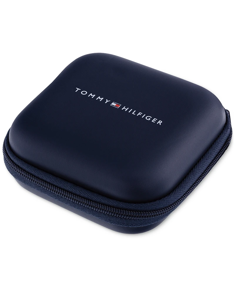 Tommy Hilfiger Logo & Pave Bar Double-Row Flex Bracelet