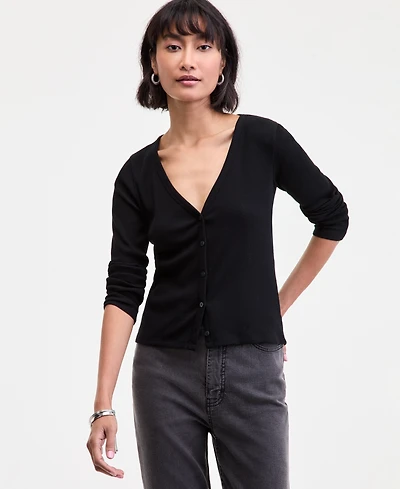 On 34th Women's Ribbed Striped Cardigan, Macy's Exclusive