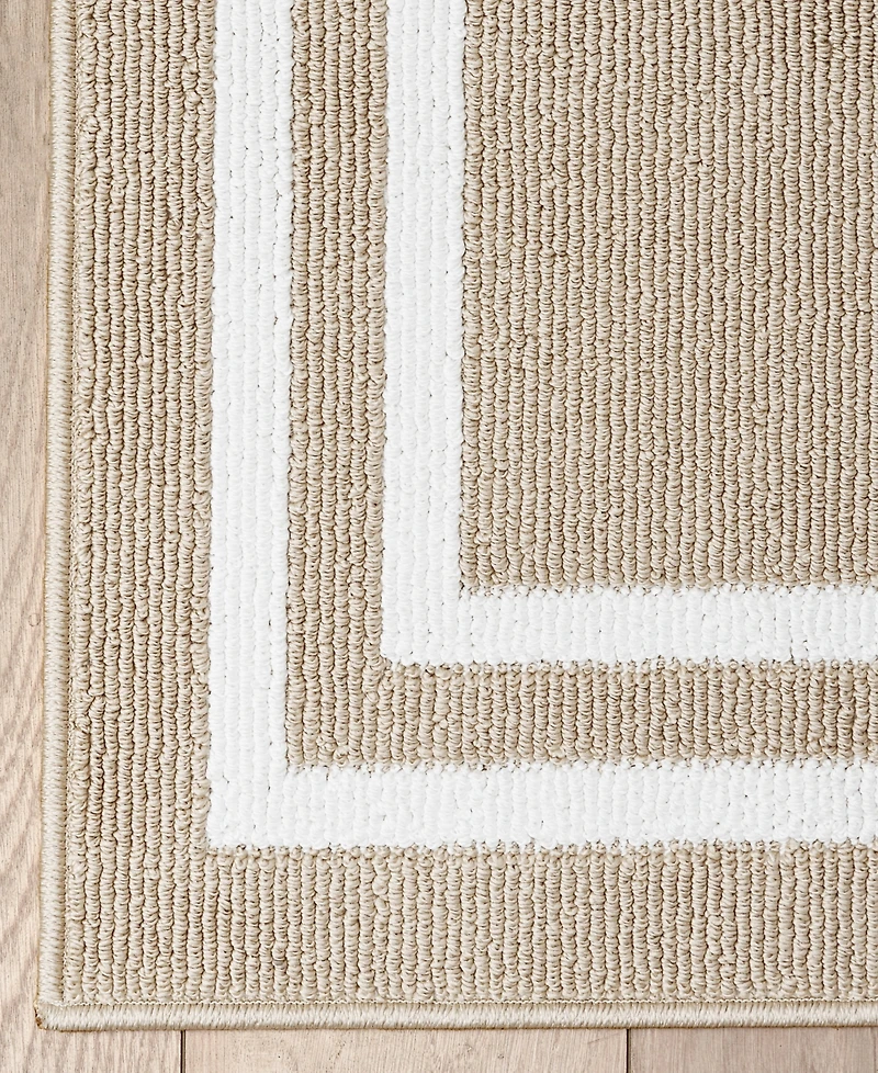 Jean Pierre New York Double Line Border Tufted Runner Rug