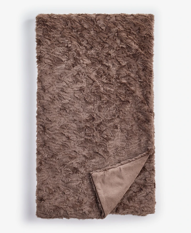 Hotel Collection Persian Lamb-Look Faux-Fur Throw, 50" x 60", Macy's Exclusive
