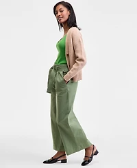 On 34th Women's High-Rise Belted Cropped Wide-Leg Pants, Macy's Exclusive
