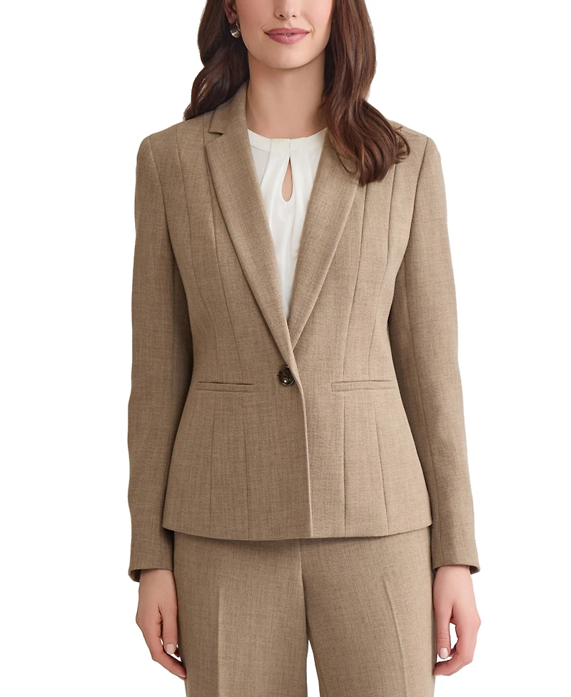 Kasper Women's One Button Notched Collar Blazer
