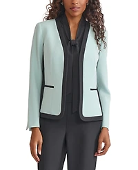 Kasper Women's Contrast-Trim Open-Front Blazer