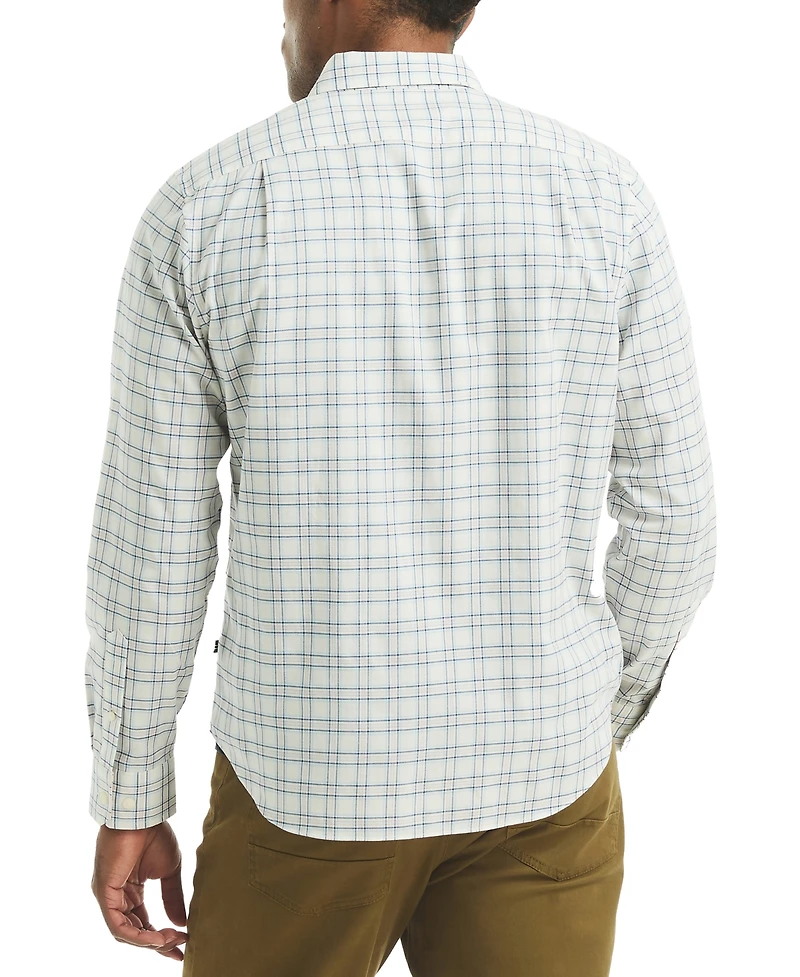 Nautica Men's Long Sleeve Plaid Button-Down Shirt