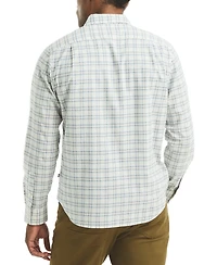 Nautica Men's Long Sleeve Plaid Button-Down Shirt