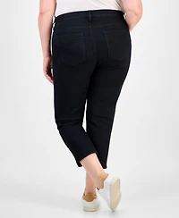 Style & Co Plus Mid Rise Slim Straight Ankle Jeans, Macy's Exclusive