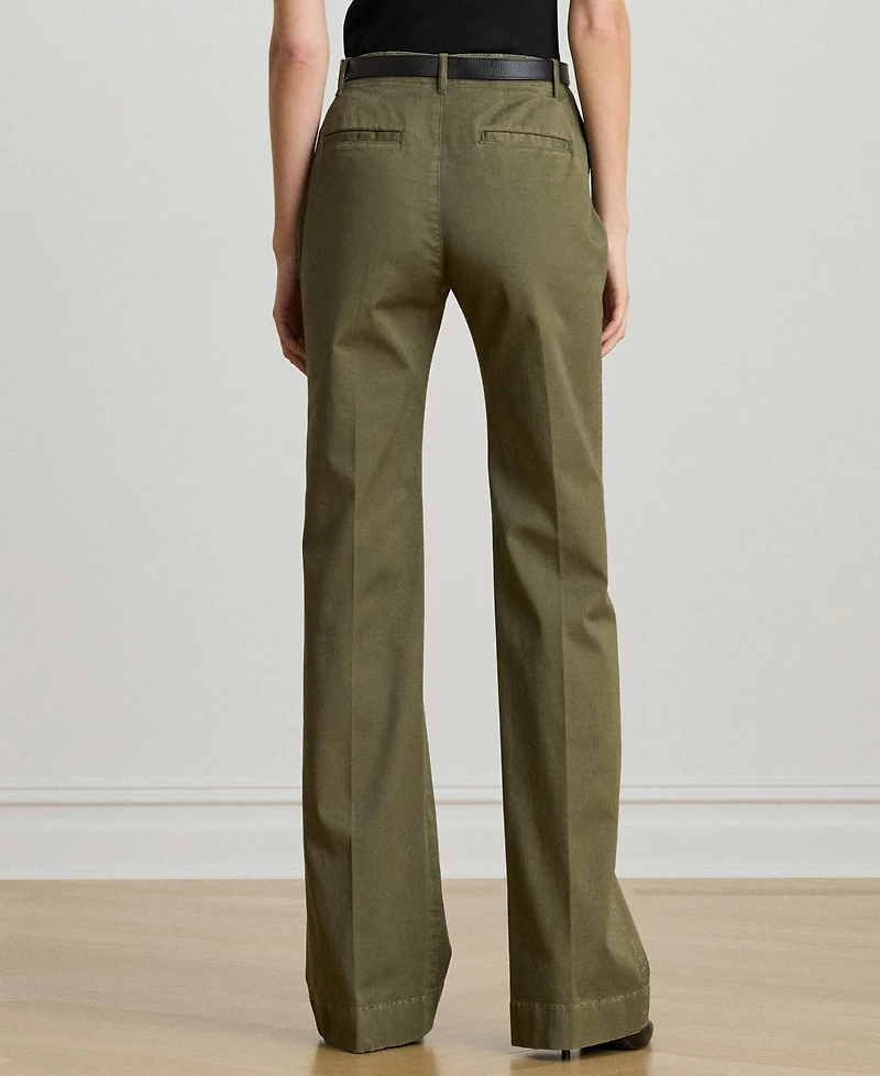 Lauren Ralph Women's Stretch Cotton Chino Flare Pants