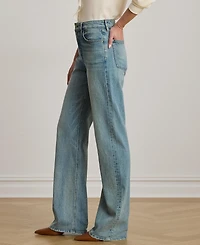 Lauren Ralph Women's High-Rise Wide-Leg Jeans