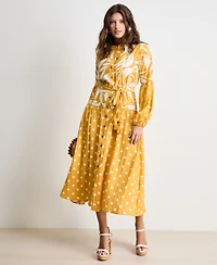 Women's Tie-Waist Maxi Dress, Macy's Exclusive - On 34th | Alix Friedberg Capsule Collection