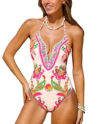 Cupshe Women's Lost Color Paisley One-Piece Swimsuit