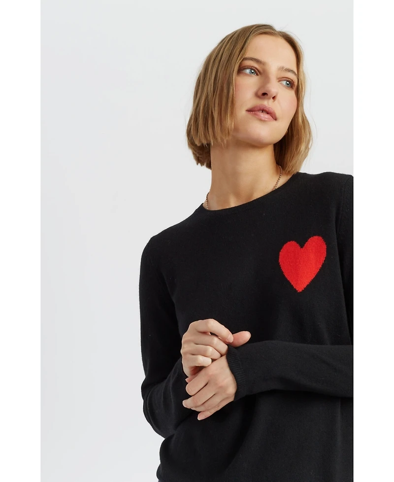 Chinti & Parker Women's Breton Heart Wool Cashmere Sweater