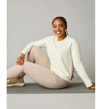 LuxLined Women's Itch-Free Merino Wool Crewneck Sweater with Soft Inner Lining