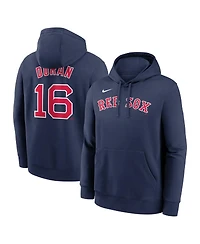 Nike Men's Jarren Duran Navy Boston Red Sox Player Name Number Club Fleece Pullover Hoodie