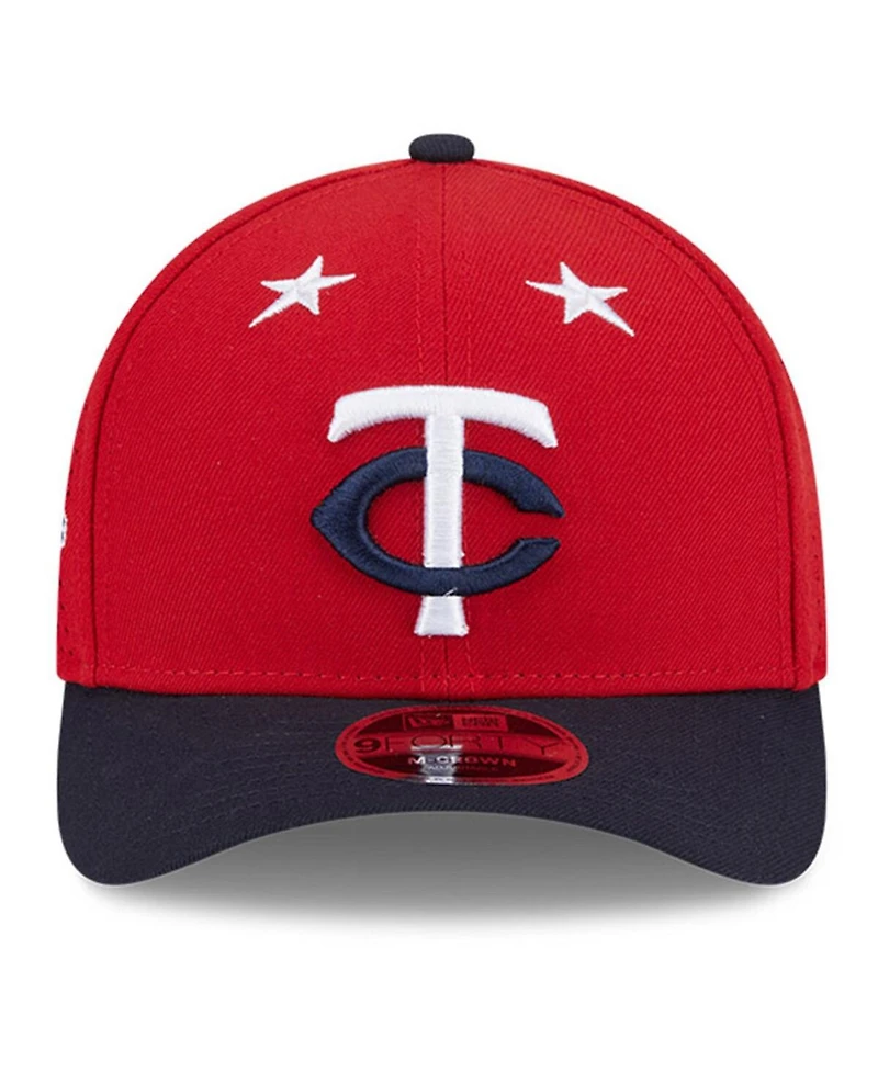 New Era Men's Red/Navy Minnesota Twins 2025 Mlb All-Star Game 9FORTY M-Crown Adjustable Hat