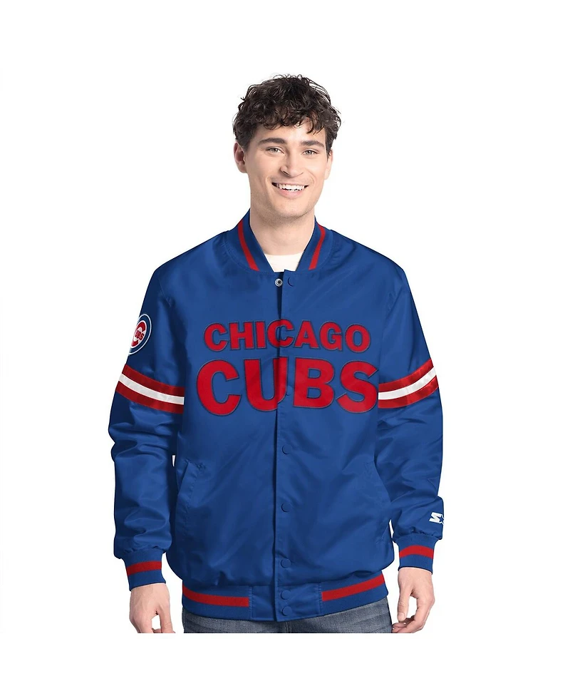 Starter Men's Royal Chicago Cubs Scout Full-Snap Varsity Jacket