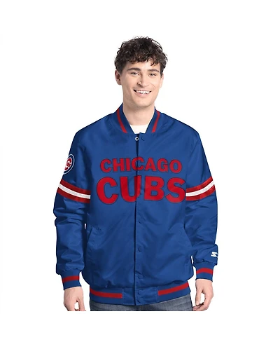 Starter Men's Royal Chicago Cubs Scout Full-Snap Varsity Jacket