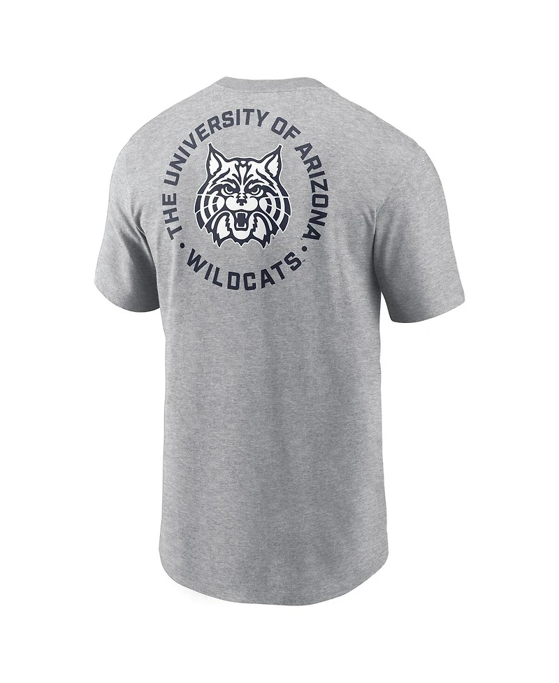 Nike Men's Heather Gray Arizona Wildcats Campus 2-Hit T-Shirt