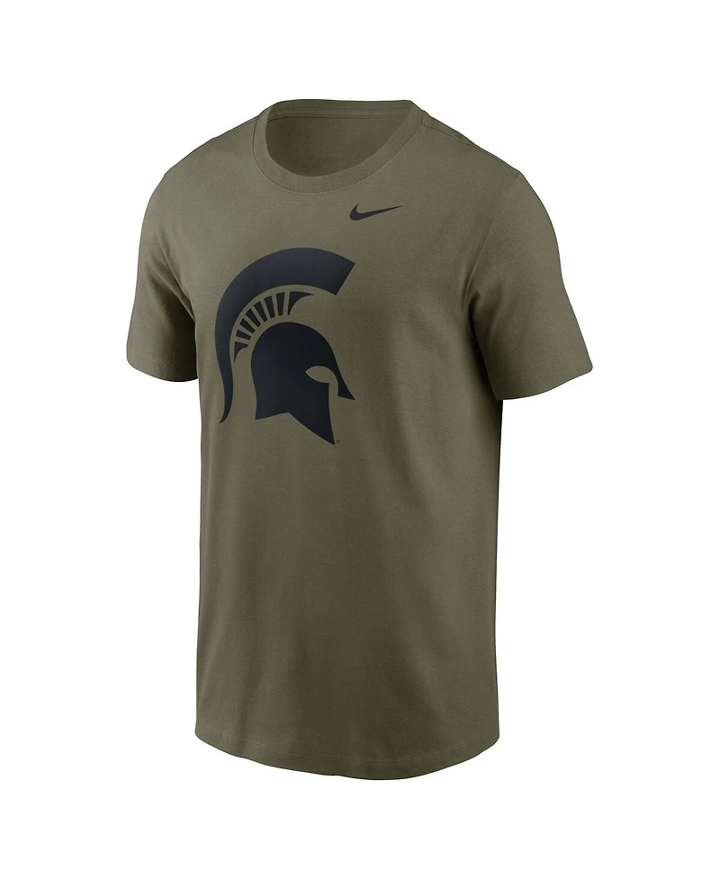 Nike Men's Olive Michigan State Spartans Primetime Logo Performance T-Shirt