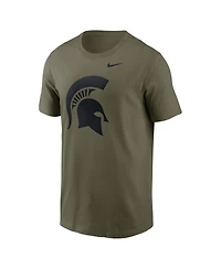 Nike Men's Olive Michigan State Spartans Primetime Logo Performance T-Shirt