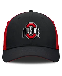 Nike Men's Black/Scarlet Ohio State Buckeyes 2025 Sideline Rise Local Performance Flex Hat