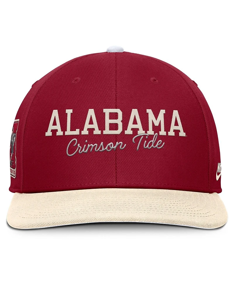 Nike Men's Crimson/Cream Alabama Crimson Tide Pro Legacy Script Snapback Hat