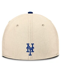 Nike Men's Natural/Royal New York Mets Statement Rise Performance Flex Hat