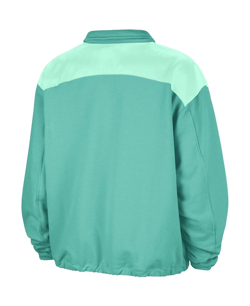 Nike Women's Mint New York Liberty Basketball Fleece Quarter-Zip Performance Pullover