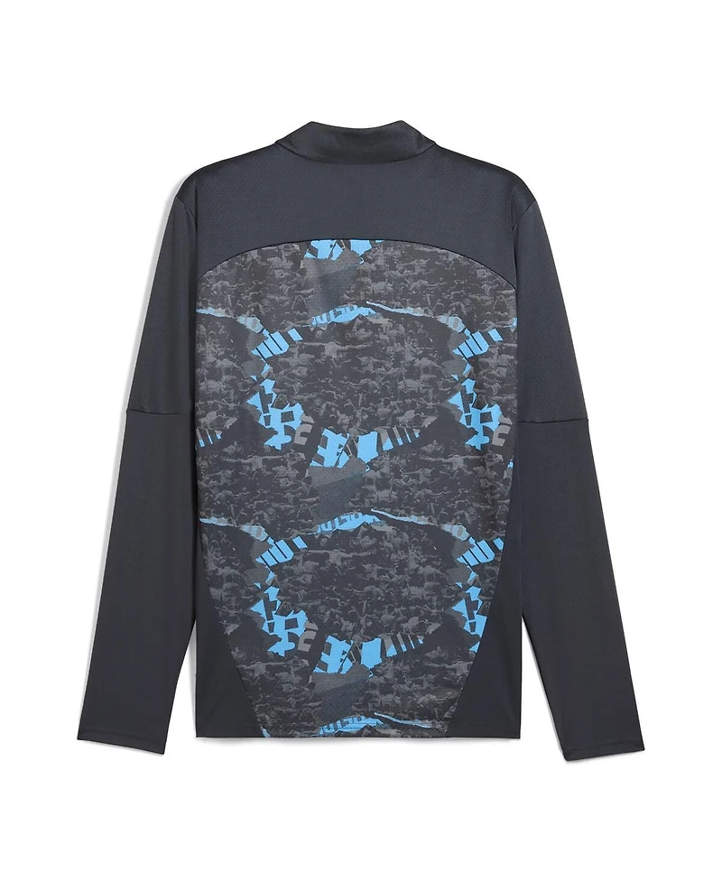 Puma Men's Navy Manchester City 2024/25 Pre-Match Quarter-Zip Sweatshirt