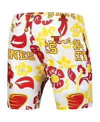Wes & Willy Men's White Iowa State Cyclones Vault Tech Swimming Trunks