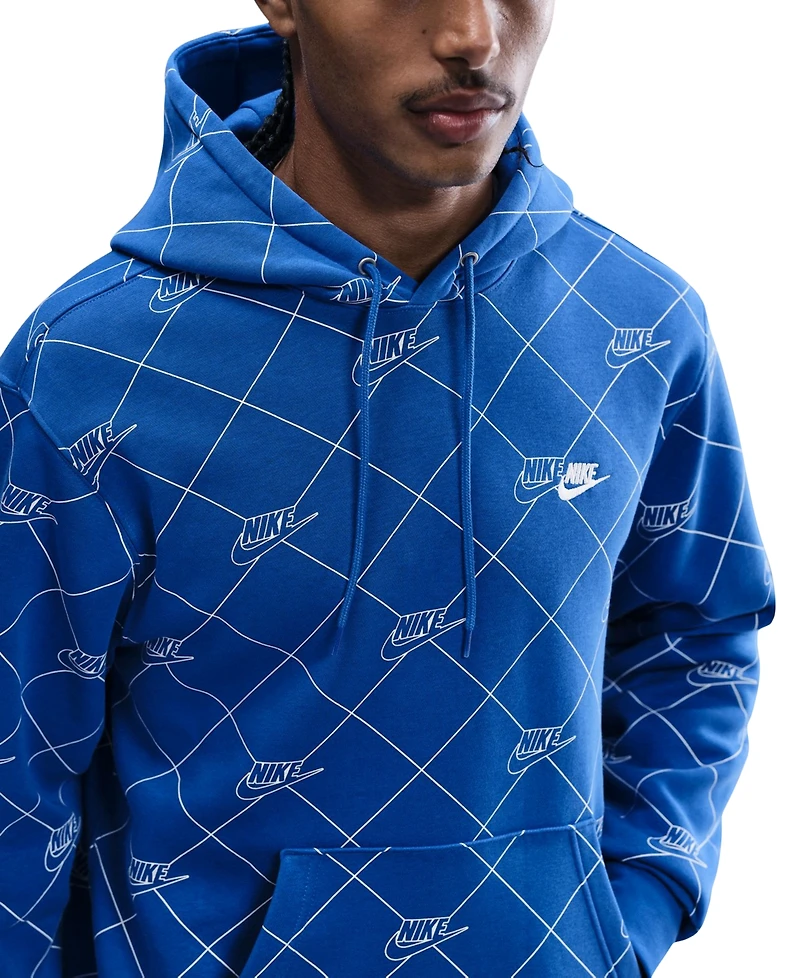 Nike Men's Sportswear Club Fleece Pullover Printed Hoodie