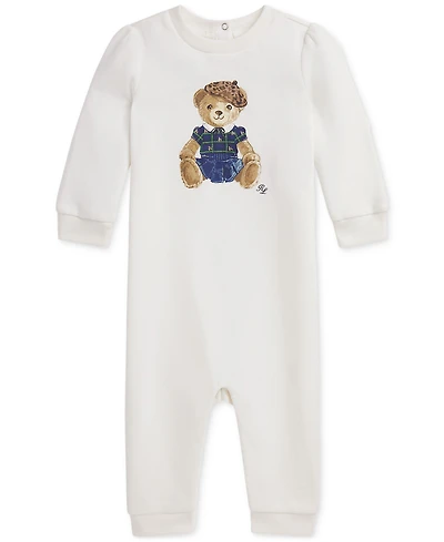 Polo Ralph Lauren Baby Girls Bear Fleece Coverall