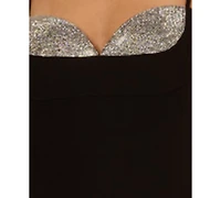 Adrianna Women's Crepe Sweetheart-Neck Sleeveless Gown