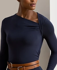 Lauren Ralph Women's Stretch Jersey Asymmetrical Top
