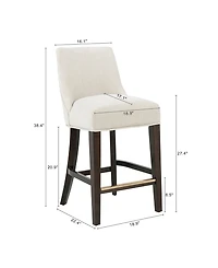 Manhattan Comfort Beever 38.4" Chenille Upholstered Counter Stool
