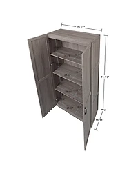 Manhattan Comfort Cornelia 29.61" 4-Shelf Storage Closet
