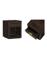 Manhattan Comfort Evelyn 20" 1-Drawer Nightstand