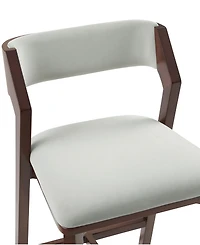 Manhattan Comfort Patricia 36.2" Velvet Upholstered Counter Stool