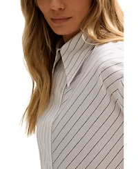 Lily and Lionel London Women's Dapper Double Placket Stripe Shirt