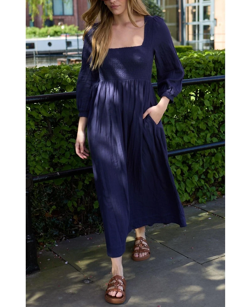 Lily and Lionel London Women's Pippa Shirred Bodice Maxi Dress
