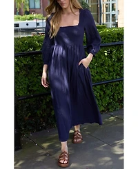 Lily and Lionel London Women's Pippa Shirred Bodice Maxi Dress